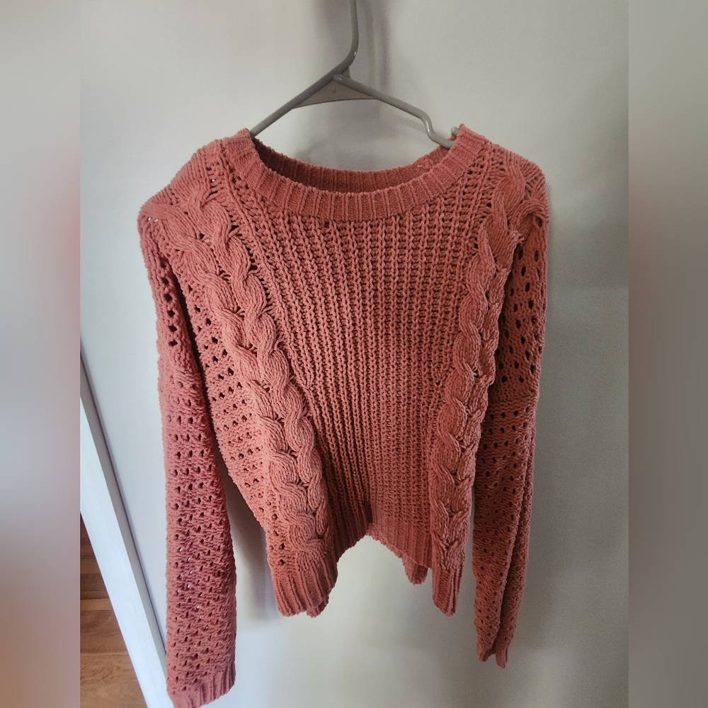 Hollister Pink nude knit sweater size S - Picture 2 of 11